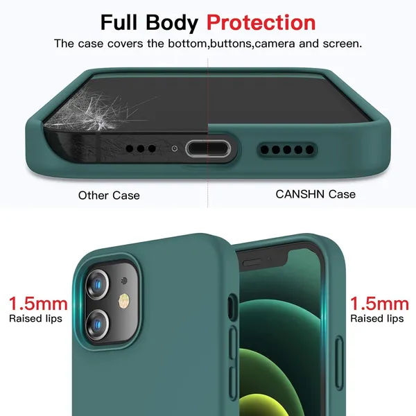Iphone_12_Mini_Midnight_Green_Silicone_Protective_Back_Case_Cover