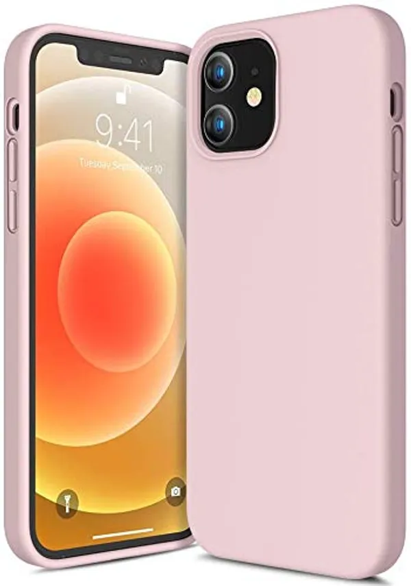 Iphone_12_Mini_Pink_Silicone_Protective_Back_Case_Cover