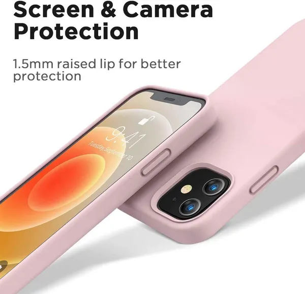 Iphone_12_Mini_Pink_Silicone_Protective_Back_Case_Cover