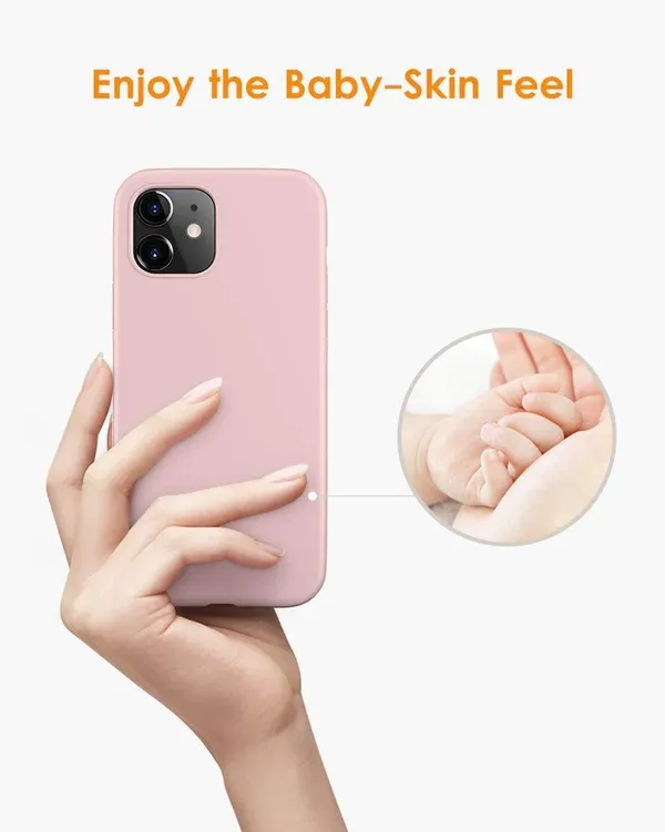 Iphone_12_Mini_Pink_Silicone_Protective_Back_Case_Cover