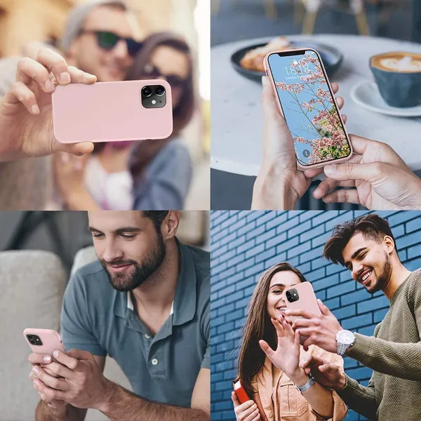 Iphone_12_Mini_Pink_Silicone_Protective_Back_Case_Cover