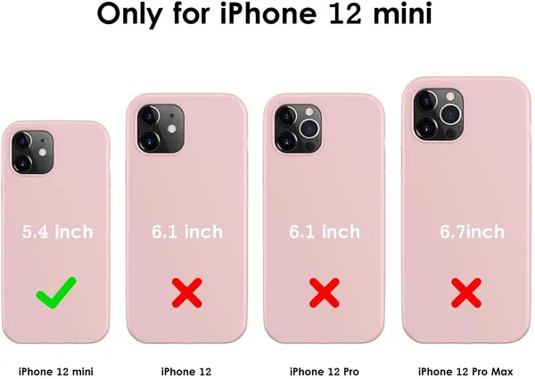 Iphone_12_Mini_Pink_Silicone_Protective_Back_Case_Cover