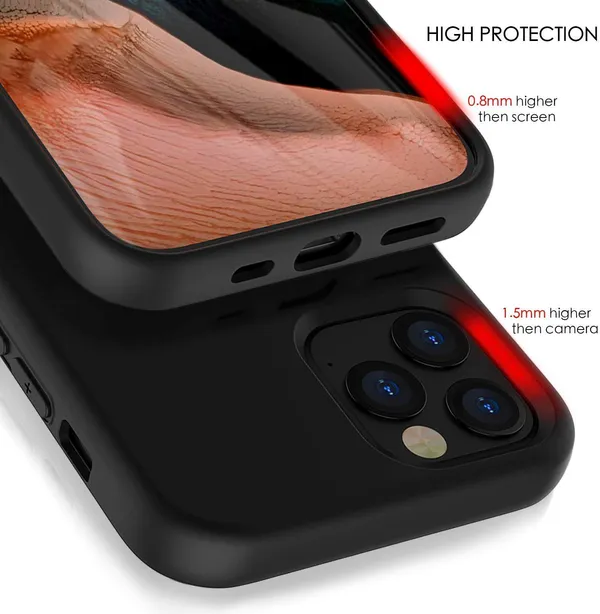 Iphone_12_Pro_Max_Black_Silicone_Protective_Back_Case_Cover