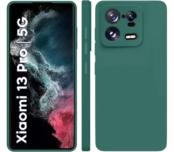 TRUEUPGRADE_Liquid_Silicone_Designed_Back_Case_Cover_for_Mi_Xiaomi_13_PRO_5G_|_Microfiber_Inside_|_Bumper_Back_Cover_Case_for_Mi_Xiaomi_13_PRO_5G_-_Green