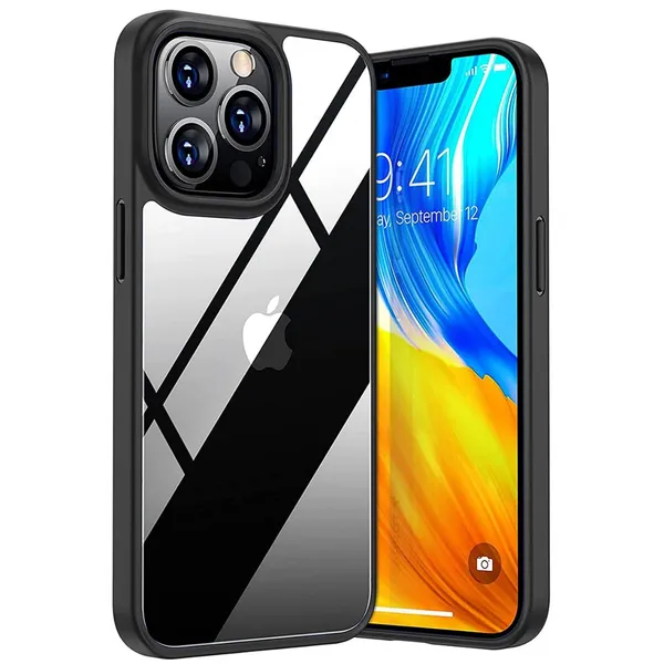 Iphone_13_Pro_Black_Silicone_&_Thermoplastic_Polyurethane_Protective_Back_Case_Cover
