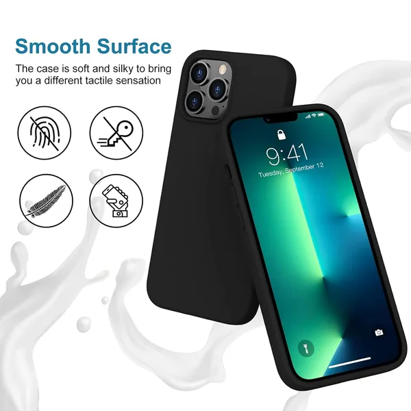 TRUEUPGRADE_Compatible_with_iPhone_13_Pro_Case,_Soft_Silicone_Case,_Full_Body_Screen_Camera_Protective_Cover,_Shockproof,_Slim_Phone_Case,_Anti-Scratch_Soft_Microfiber_Lining,_6.1_inch_(DarkBlack)