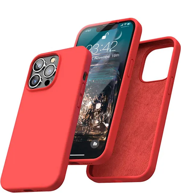 Iphone_14_Pro_Max_Case_Red_Silicone_Protective_Back_Case_Cover