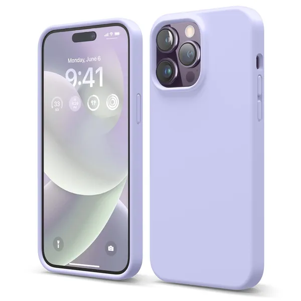 iPhone_14_Pro_Case_(6.1")_Light_Purple_Silicone_Protective_Back_Case_Cover