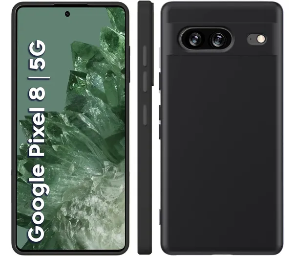 TRUEUPGRADE_Compatible_with_Google_Pixel_8_Back_Cover_Case,_Liquid_Silicone_Cover,_Full_Body_Protective_Cover,_Shockproof,_Slim_Phone_Cover,_Anti-Scratch_Soft_Microfiber_Lining_-_Black