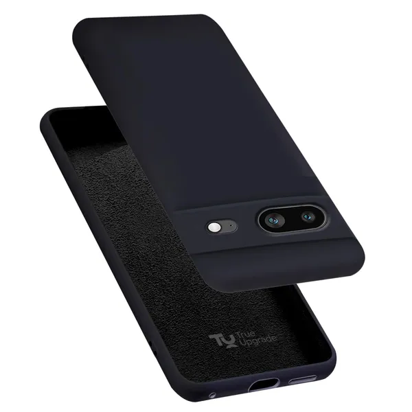 TRUEUPGRADE_Compatible_with_Google_Pixel_8_Back_Cover_Case,_Liquid_Silicone_Cover,_Full_Body_Protective_Cover,_Shockproof,_Slim_Phone_Cover,_Anti-Scratch_Soft_Microfiber_Lining_-_Black