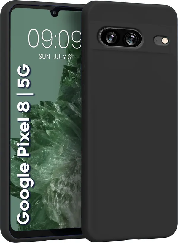 TRUEUPGRADE_Compatible_with_Google_Pixel_8_Back_Cover_Case,_Liquid_Silicone_Cover,_Full_Body_Protective_Cover,_Shockproof,_Slim_Phone_Cover,_Anti-Scratch_Soft_Microfiber_Lining_-_Black