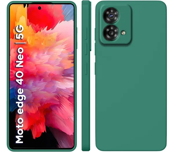 TRUEUPGRADE_Compatible_with_Motorola_Moto_Edge_40_Neo_5G_Back_Cover_Case,_Liquid_Silicone_Cover,_Full_Body_Protective_Cover,_Shockproof,_Slim_Phone_Cover,_Anti-Scratch_Soft_Microfiber_Lining_-_Green