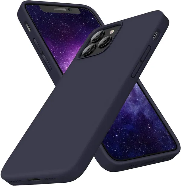 Iphone_12_Pro_Max_Navy_Blue_Silicone_Protective_Back_Case_Cover
