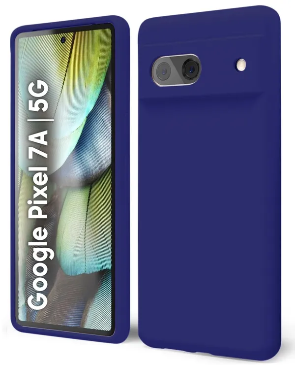 Google_Pixel_7A_Blue_Silicone_Protective_Back_Case_Cover
