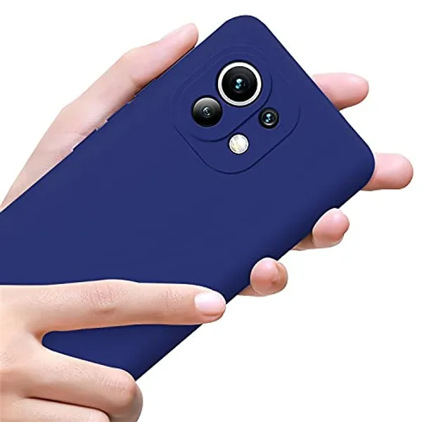 Xiaomi_Mi_11_Lite_Blue_Plastic_Protective_Back_Case_Cover