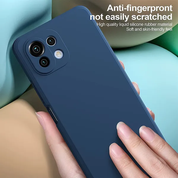 Xiaomi_Mi_11_Lite_Blue_Plastic_Protective_Back_Case_Cover