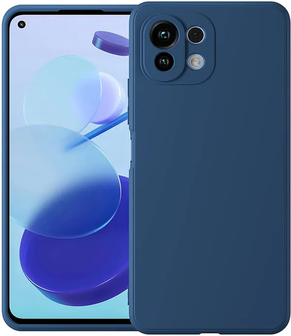 Xiaomi_Mi_11_Lite_Blue_Plastic_Protective_Back_Case_Cover