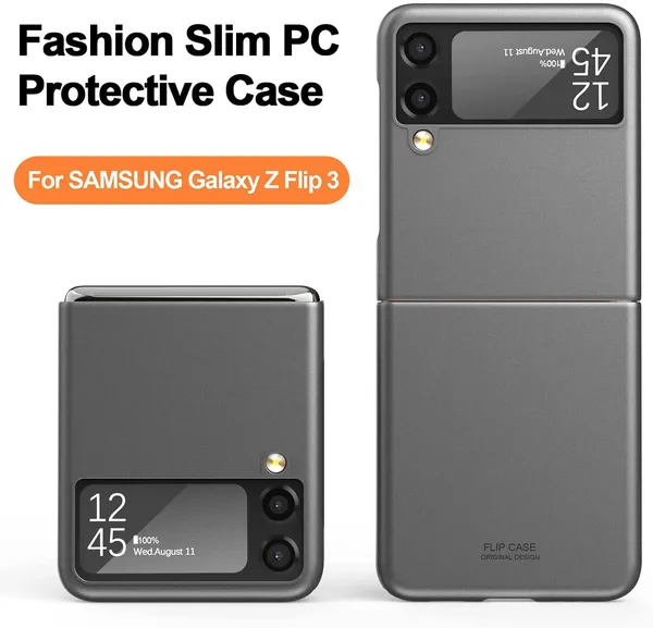 Samsung_Galaxy_Z_Flip_3_5G_2021_Grey_Plastic_Protective_Back_Case_Cover