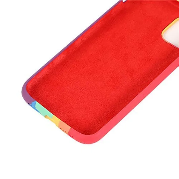 Oneplus_9_Rainbow_Red_Silicone_Protective_Back_Case_Cover