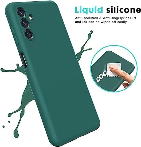 TRUEUPGRADE_Compatible_with_Samsung_Galaxy_A15_5G_Back_Cover_Case,_Liquid_Silicone_Cover,_Full_Body_Protective_Cover,_Shockproof,_Slim_Phone_Cover,_Anti-Scratch_Soft_Microfiber_Lining_-_Green