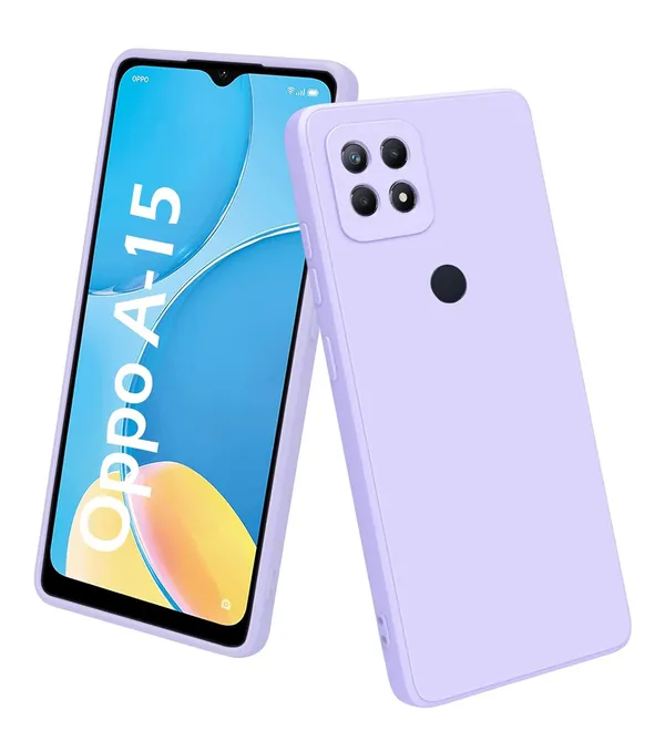 Oppo_A15_Purple_Silicone_Protective_Back_Case_Cover