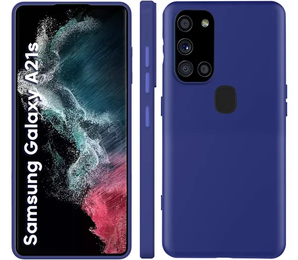 TRUEUPGRADE_Compatible_with_Samsung_Galaxy_A21s_Case,_Liquid_Silicone_Case,_Full_Body_Protective_Cover,_Shockproof,_Slim_Phone_Case,_Anti-Scratch_Soft_Microfiber_Lining_-_Blue