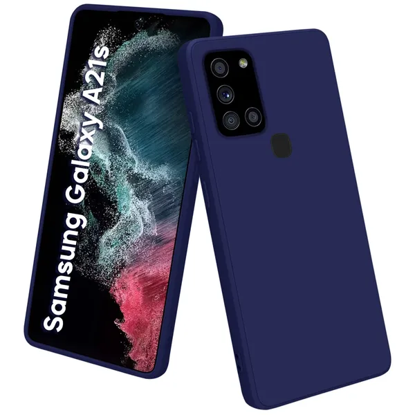 TRUEUPGRADE_Compatible_with_Samsung_Galaxy_A21s_Case,_Liquid_Silicone_Case,_Full_Body_Protective_Cover,_Shockproof,_Slim_Phone_Case,_Anti-Scratch_Soft_Microfiber_Lining_-_Blue