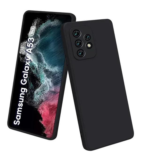 TRUEUPGRADE_Liquid_Silicone_Compatible_for_Samsung_Galaxy_A53_5G_Back_Cover_Case|_Microfiber_Inside_|_360_Degree_Protection_Back_Cover_Case_for_Samsung_Galaxy_A53_5G_-_Black