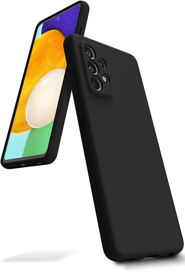 TRUEUPGRADE_Liquid_Silicone_Compatible_for_Samsung_Galaxy_A53_5G_Back_Cover_Case|_Microfiber_Inside_|_360_Degree_Protection_Back_Cover_Case_for_Samsung_Galaxy_A53_5G_-_Black