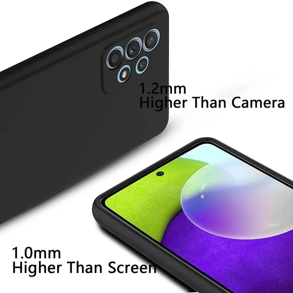 TRUEUPGRADE_Liquid_Silicone_Compatible_for_Samsung_Galaxy_A53_5G_Back_Cover_Case|_Microfiber_Inside_|_360_Degree_Protection_Back_Cover_Case_for_Samsung_Galaxy_A53_5G_-_Black