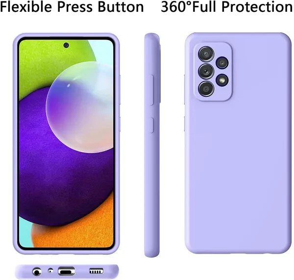 TRUEUPGRADE_Liquid_Silicone_Samsung_Galaxy_A53_5G_Back_Cover_Case|_Microfiber_Inside_|_360_Degree_Protection_Back_Cover_Case_for_Samsung_Galaxy_A53_5G_-_Purple