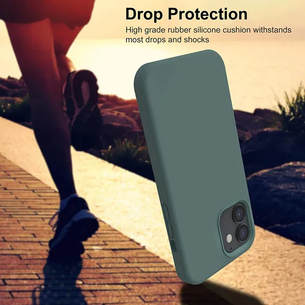 Iphone_12_Mini_Anti_Pine_Green_Silicone_Protective_Back_Case_Cover