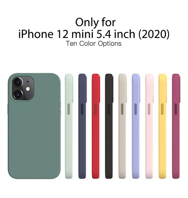 Iphone_12_Mini_Anti_Pine_Green_Silicone_Protective_Back_Case_Cover