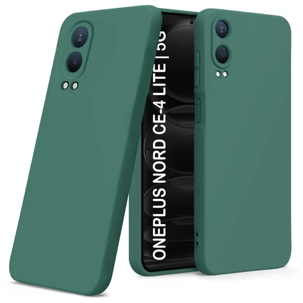 TRUEUPGRADE_Compatible_with_OnePlus_Nord_CE_4_Lite_5G_Back_Cover_Case,_Liquid_Silicone_Cover,_Full_Body_Protective_Cover,_Shockproof,_Anti-Scratch_Soft_Microfiber_Lining_-_Green