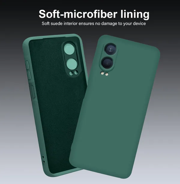 TRUEUPGRADE_Compatible_with_OnePlus_Nord_CE_4_Lite_5G_Back_Cover_Case,_Liquid_Silicone_Cover,_Full_Body_Protective_Cover,_Shockproof,_Anti-Scratch_Soft_Microfiber_Lining_-_Green