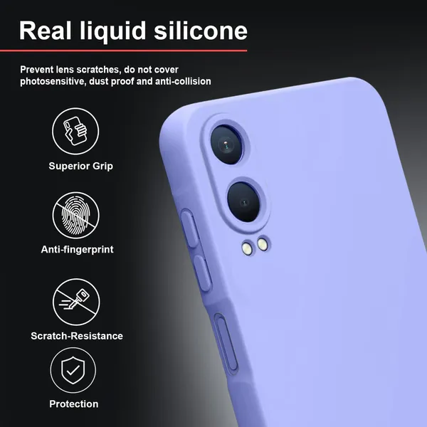 TRUEUPGRADE_Compatible_with_OnePlus_Nord_CE_4_Lite_5G_Back_Cover_Case,_Liquid_Silicone_Cover,_Full_Body_Protective_Cover,_Shockproof,_Anti-Scratch_Soft_Microfiber_Lining_-_Purple