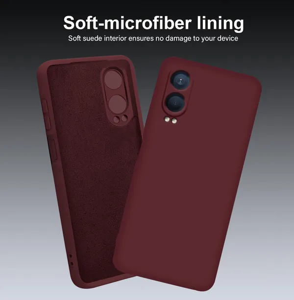 TRUEUPGRADE_Compatible_with_OnePlus_Nord_CE_4_Lite_5G_Back_Cover_Case,_Liquid_Silicone_Cover,_Full_Body_Protective_Cover,_Shockproof,_Anti-Scratch_Soft_Microfiber_Lining_-_Wine