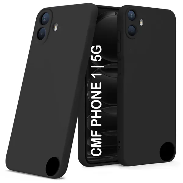 TRUEUPGRADE_Liquid_Silicone_Designed_Back_Case_Cover_for_CMF_by_Nothing_Phone_1|_Microfiber_Inside,_Full_Protection_|_Bumper_Back_Cover_Case_for_CMF_by_Nothing_Phone_1_5G_-_Black