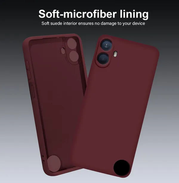 TRUEUPGRADE_Liquid_Silicone_Designed_Back_Case_Cover_for_CMF_by_Nothing_Phone_1|_Microfiber_Inside,_Full_Protection_|_Bumper_Back_Cover_Case_for_CMF_by_Nothing_Phone_1_5G_-_Wine