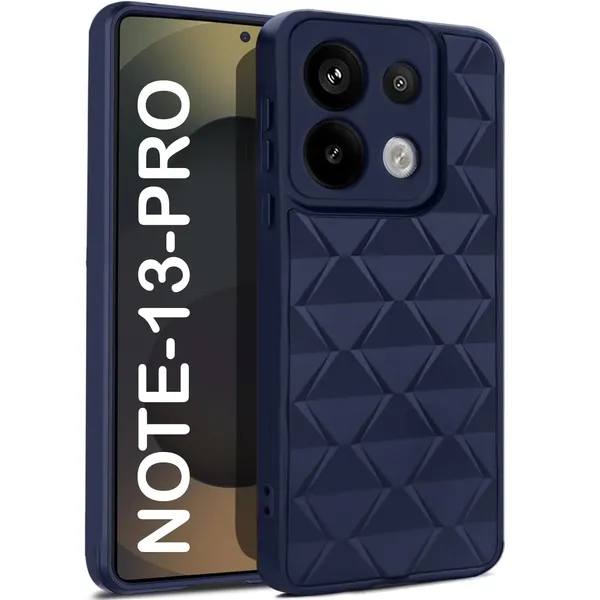 TRUEUPGRADE_Diamond_Cut-Out_Back_Case_Cover_for_Mi_Redmi_Note_13_Pro_5G_|_Stylish_&_Protective_Case_|_Silicone_Stylish_Back_Case_for_Mi_Redmi_Note_13_Pro_5G_-_Blue