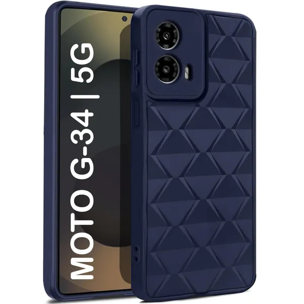 TRUEUPGRADE_Diamond_Cut-Out_Back_Case_Cover_for_Motorola_Moto_G34_/_G45_5G_|_Stylish_&_Protective_Case_|_Silicone_Stylish_Back_Case_for_Motorola_Moto_G34_/_G45_5G_-_Blue