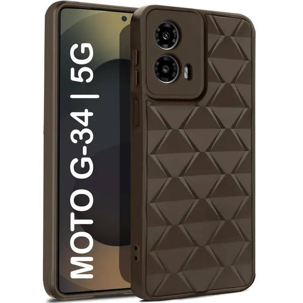 TRUEUPGRADE_Diamond_Cut-Out_Back_Case_Cover_for_Motorola_Moto_G34_/_G45_5G_|_Stylish_&_Protective_Case_|_Silicone_Stylish_Back_Case_for_Motorola_Moto_G34_/_G45_5G_-_Brown