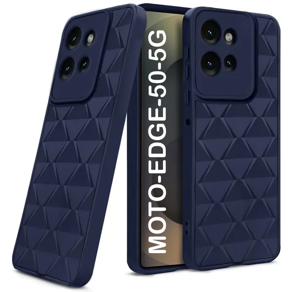 TRUEUPGRADE_Diamond_Cut-Out_Back_Case_Cover_for_Motorola_Moto_Edge_50_5G_|_Stylish_&_Protective_Case_|_Silicone_Stylish_Back_Case_for_Motorola_Moto_Edge_50_5G_-_Blue