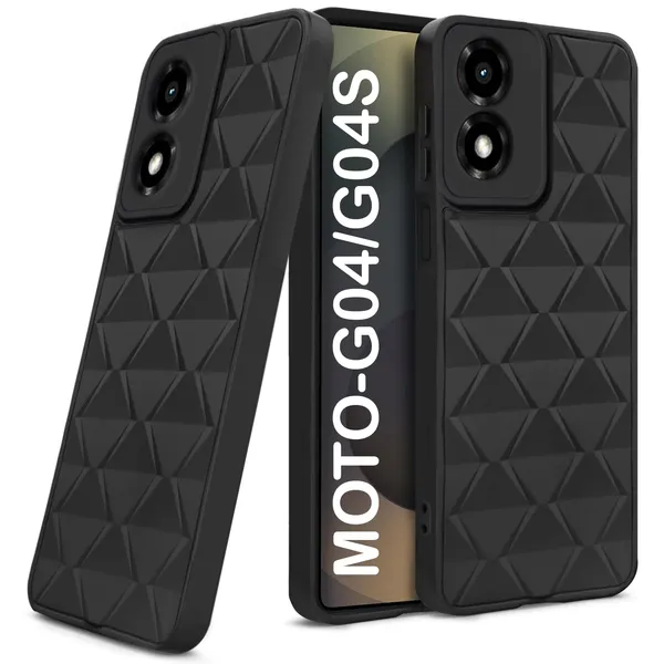 TRUEUPGRADE_Diamond_Cut-Out_Back_Case_Cover_for_Motorola_Moto_G04_/_G04s_|_Stylish_&_Protective_Case_|_Silicone_Stylish_Back_Case_for_Motorola_Moto_G04_/_G04s_-_Blue