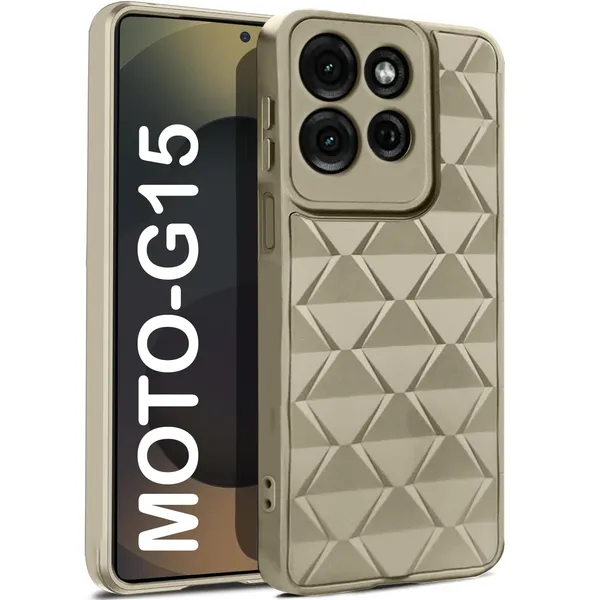 TRUEUPGRADE_Diamond_Cut-Out_Back_Case_Cover_for_Motorola_Moto_G15_5G_|_Stylish_&_Protective_Case_|_Silicone_Stylish_Back_Case_for_Motorola_Moto_G15_5G_-_Cream