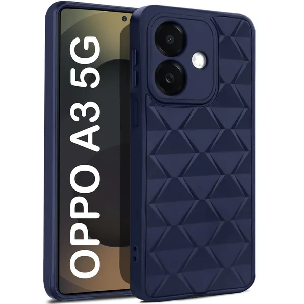 TRUEUPGRADE_Diamond_Cut-Out_Back_Case_Cover_for_Oppo_A3x_5G_|_A3x_4G_|_A3_5G_|_Stylish_&_Protective_Case_|_Silicone_Stylish_Back_Case_for_Oppo_A3x_5G_|_A3x_4G_|_A3_5G_-_Blue