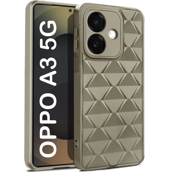 TRUEUPGRADE_Diamond_Cut-Out_Back_Case_Cover_for_Oppo_A3x_5G_|_A3x_4G_|_A3_5G_|_Stylish_&_Protective_Case_|_Silicone_Stylish_Back_Case_for_Oppo_A3x_5G_|_A3x_4G_|_A3_5G_-_Cream