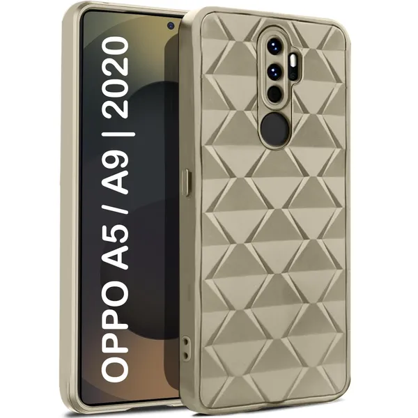 TRUEUPGRADE_Diamond_Cut-Out_Back_Case_Cover_for_Oppo_A5_2020_/_A9_2020_|_Stylish_&_Protective_Case_|_Silicone_Stylish_Back_Case_for_Oppo_A5_2020_/_A9_2020_-_Cream