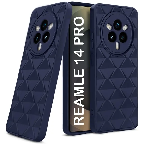 TRUEUPGRADE_Diamond_Cut-Out_Back_Case_Cover_for_Realme_14_Pro_5G_|_Stylish_&_Protective_Case_|_Silicone_Stylish_Back_Case_for_Realme_14_Pro_5G_-_Blue