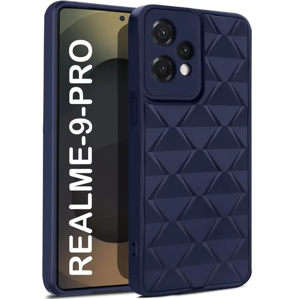 TRUEUPGRADE_Diamond_Cut-Out_Back_Case_Cover_for_Realme_9_Pro_5G_|_Stylish_&_Protective_Case_|_Silicone_Stylish_Back_Case_for_Realme_9_Pro_5G_-_Blue